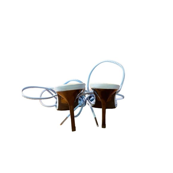 Nasty Girl Blue Gladiator Heels Women Size 5 - Picture 6 of 13